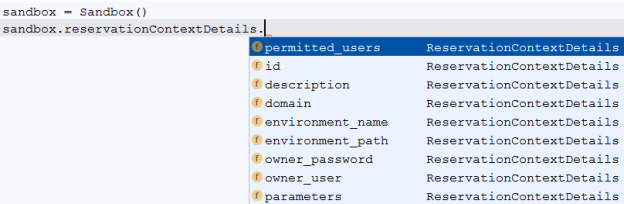 Sandbox information